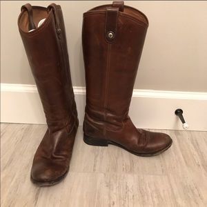 Frye 7.5 Melissa Button Lug tall riding boots